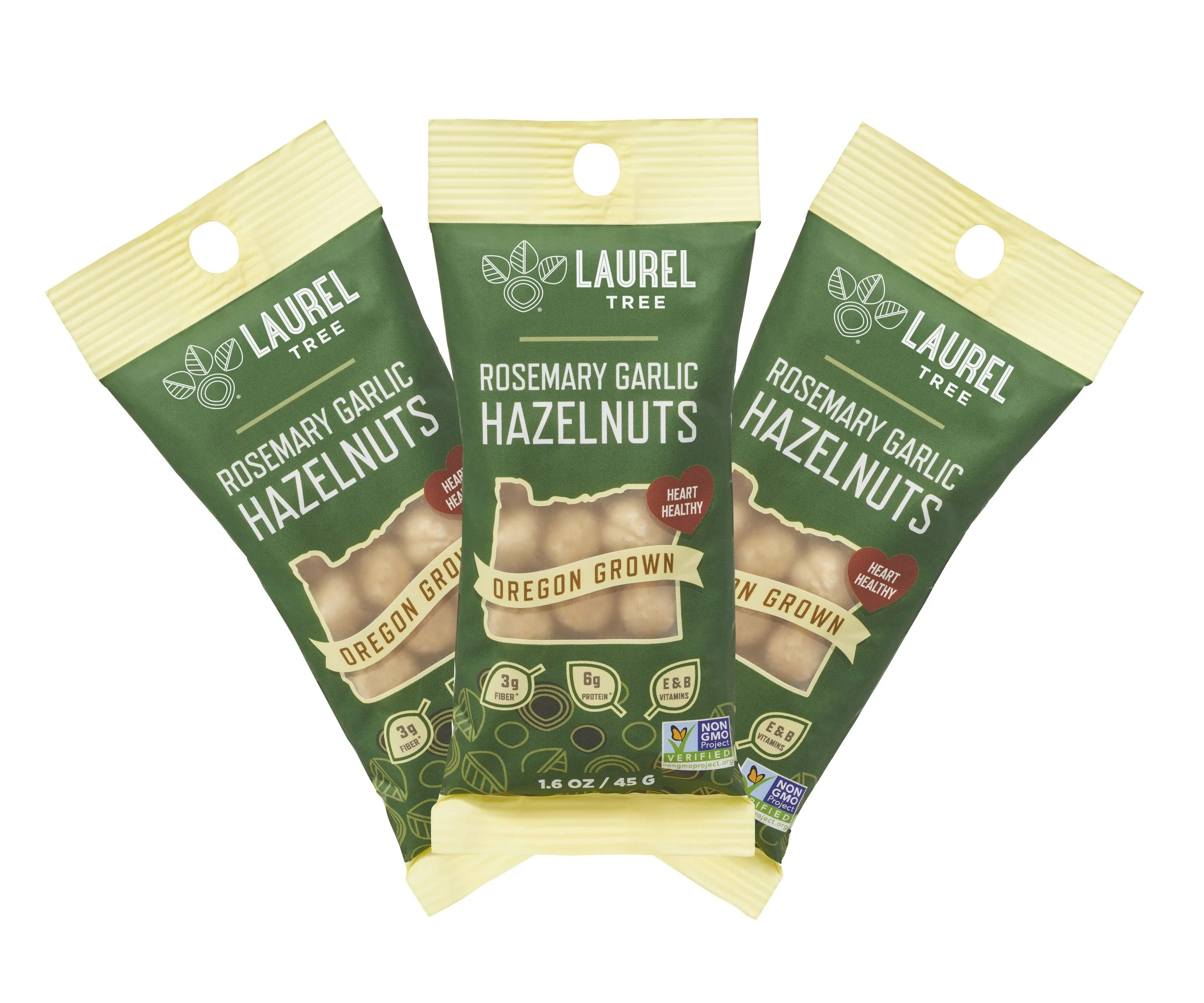 Hazelnut Kernels, Rosemary Garlic, 1.6 oz Grab N Go pouch 3 PACK